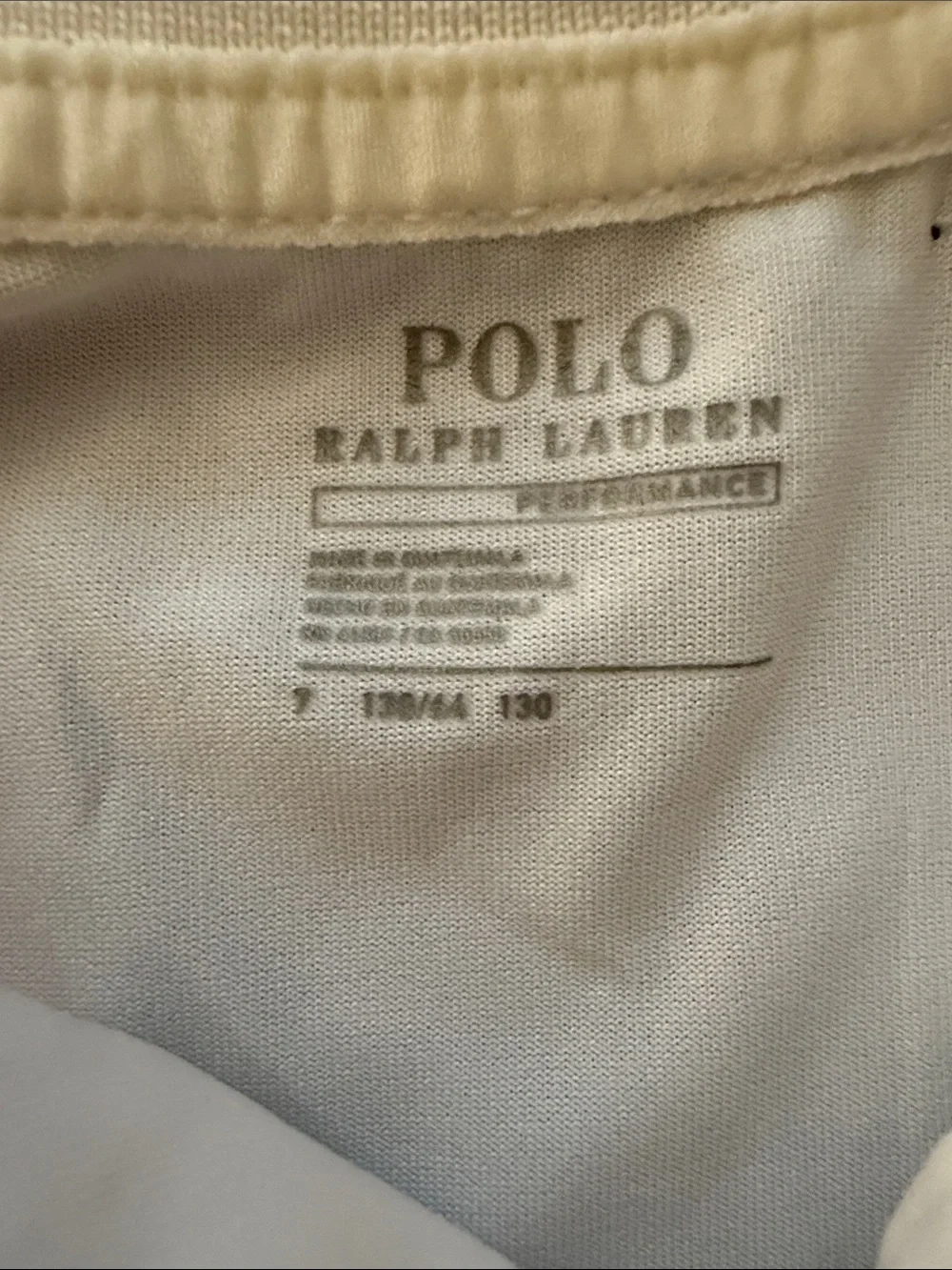 Ralph Lauren White Performance Polo with Navy Pony Logo